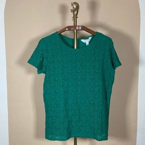 NWT Stitch Fix Green Hans Crochet Front Top